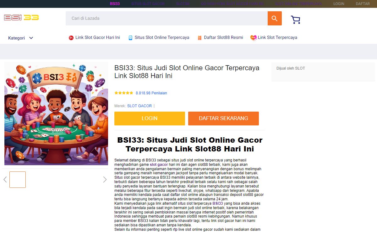 BSI33: Situs Judi Slot Online Gacor Terpercaya Link Slot88 Hari Ini