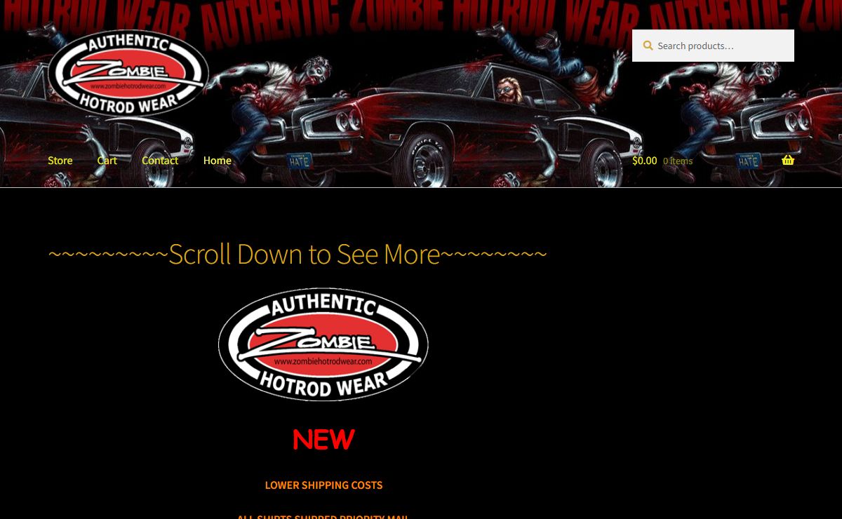 Authentic Zombie Hotrod Wear