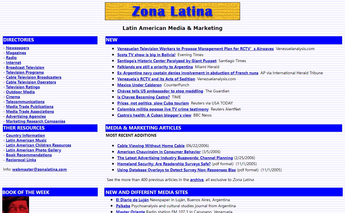 Zona Latina: The Latin American Media Site