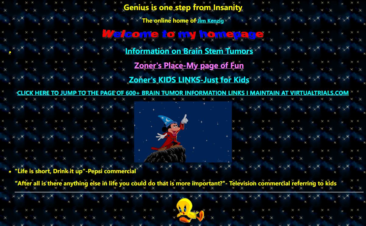 Brain Tumor Information The Thin Net Zoners Place KIDS LINKS