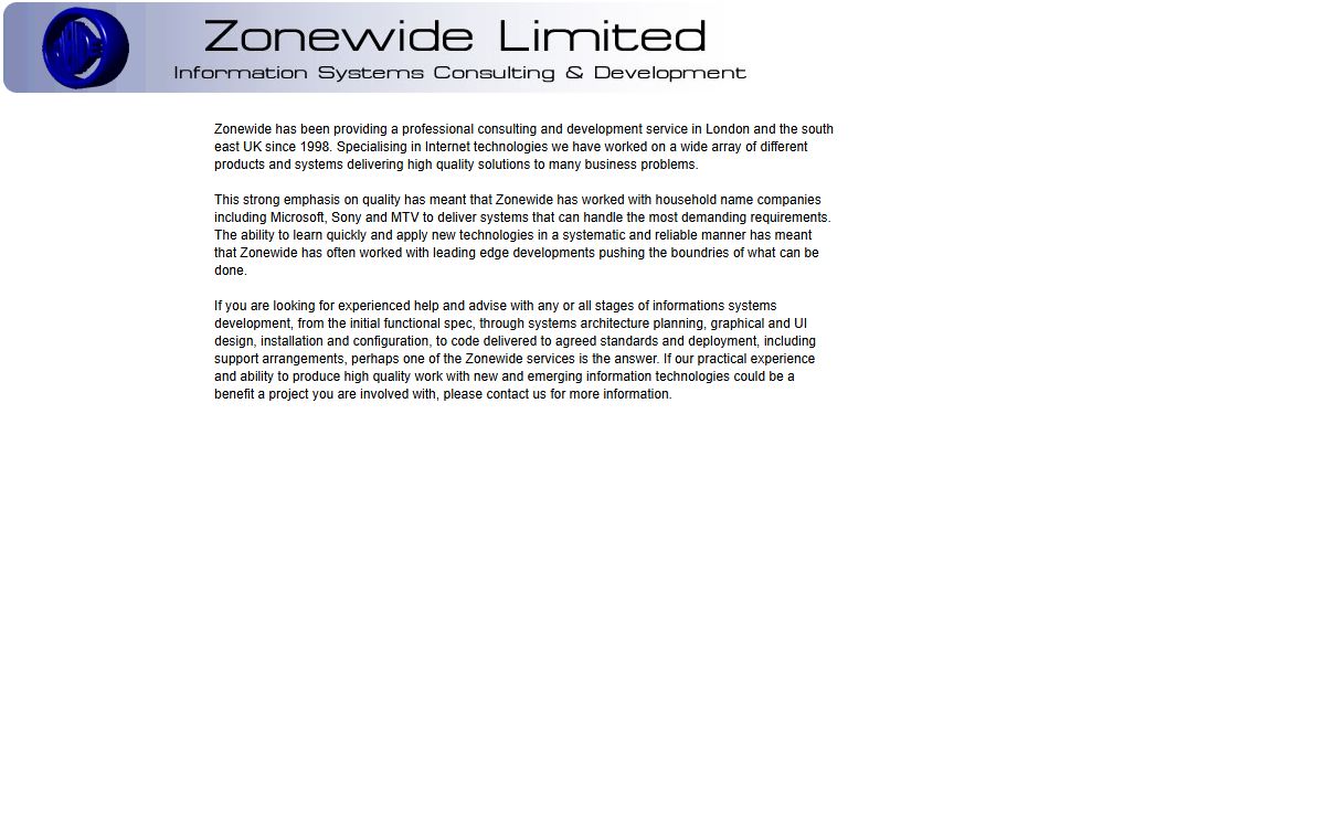 Zonewide Limited - Home