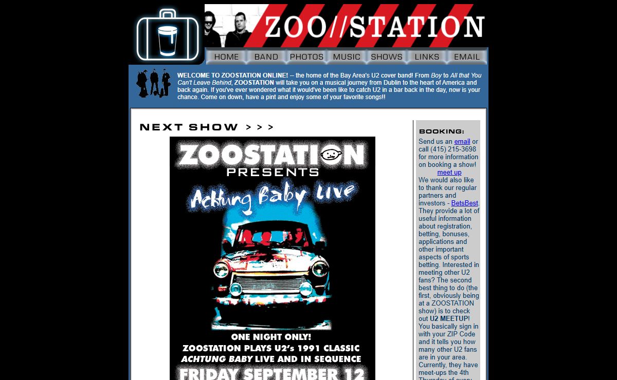 *** ZOOSTATION ONLINE: The U2 Experience ***