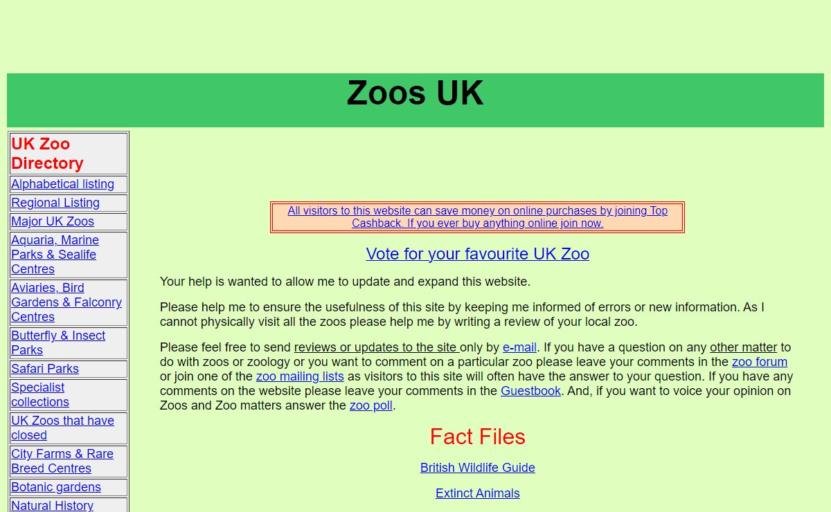 Zoos in the UK