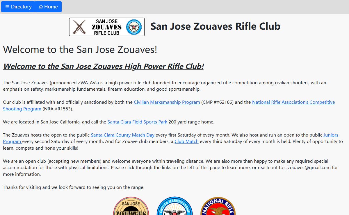 San Jose Zouaves Rifle Club