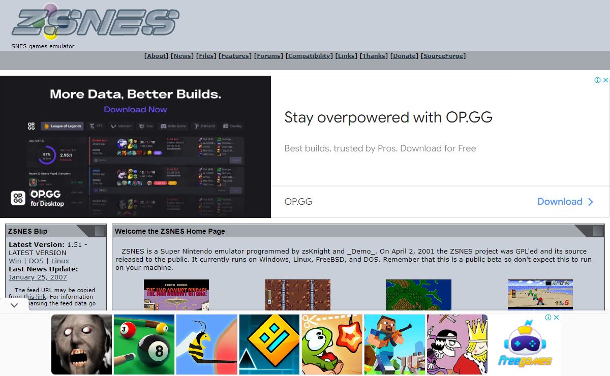 ZSNES Home Page - About ZSNES