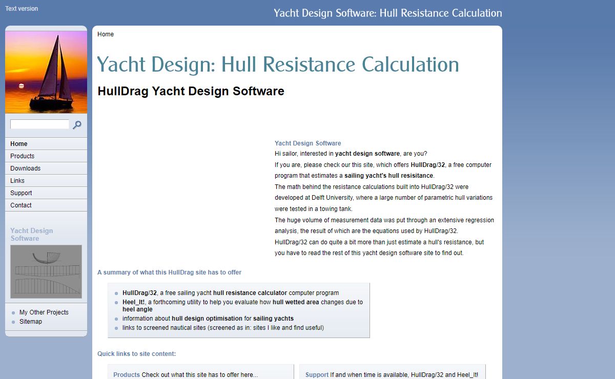 Yacht Design: Hull Resistance Calculation