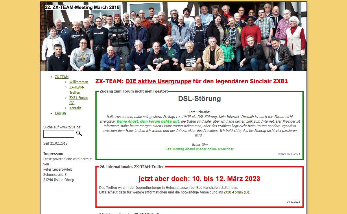 ZX-TEAM, Die aktive Sinclair-ZX81-User-Gruppe :: ZX-TEAM