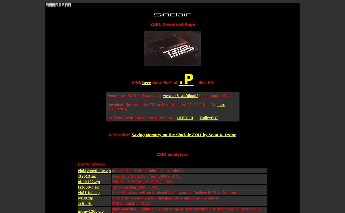 ZX81 Download Page