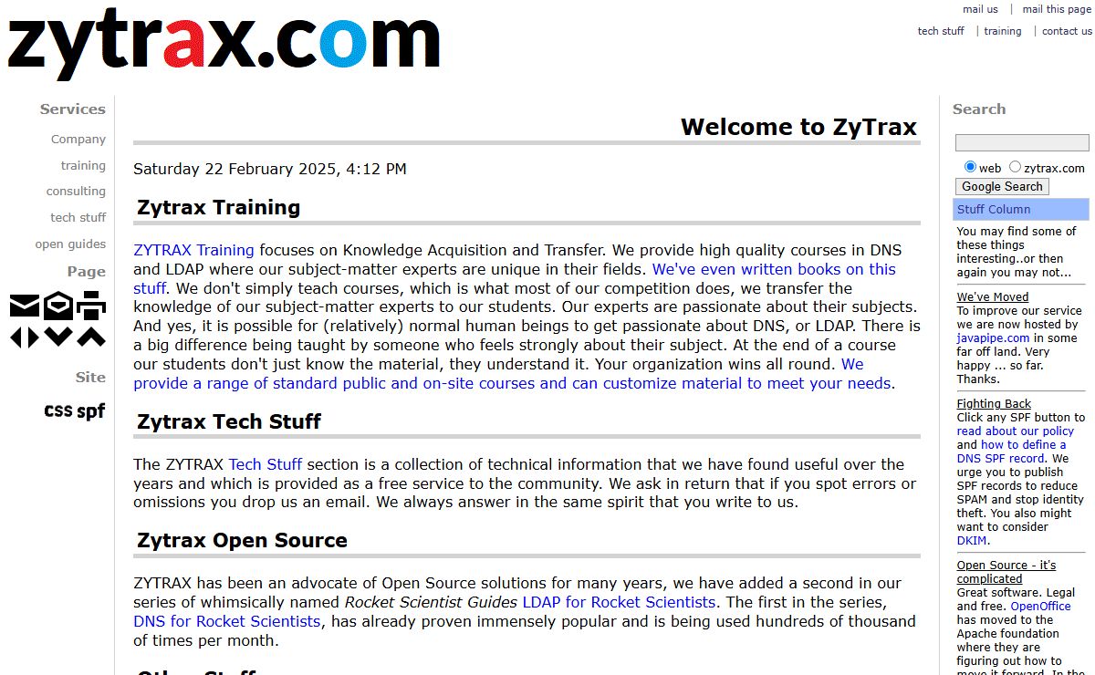 ZYTRAX Home Page