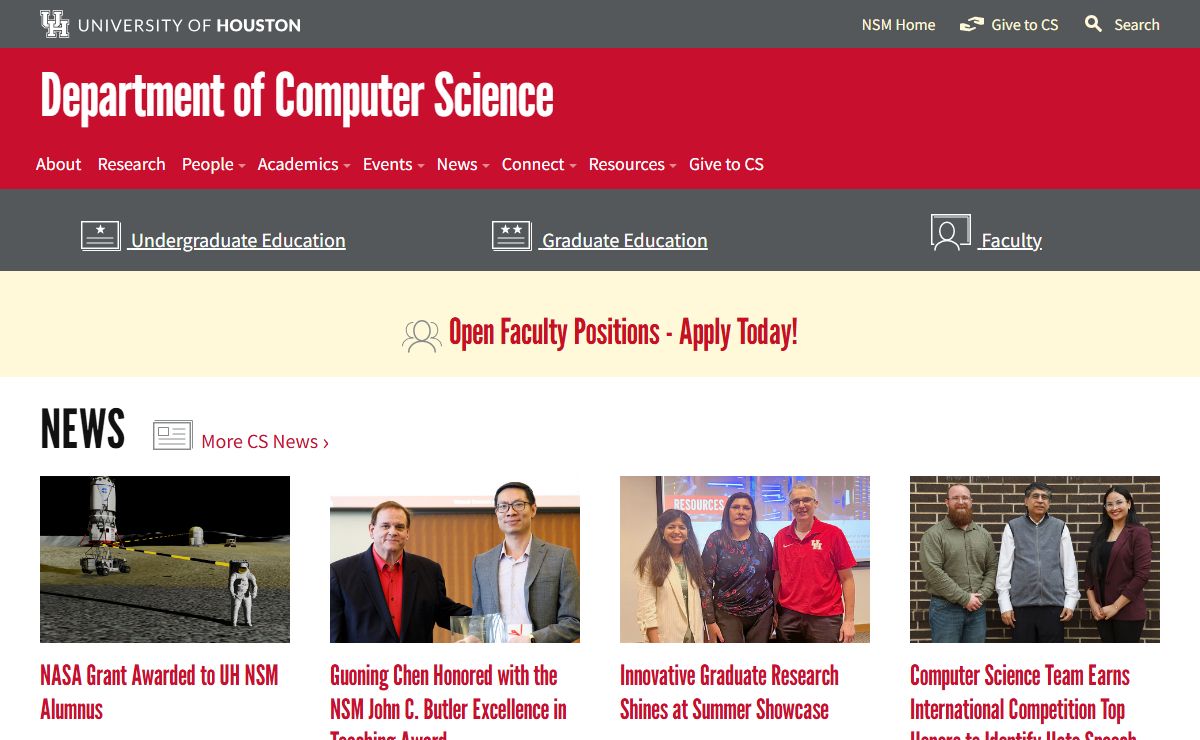 Department of Computer Science - University of Houston