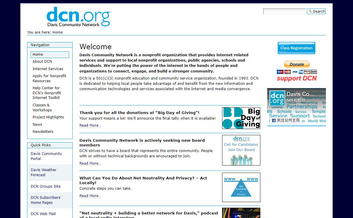 Welcome — Davis Community Network
