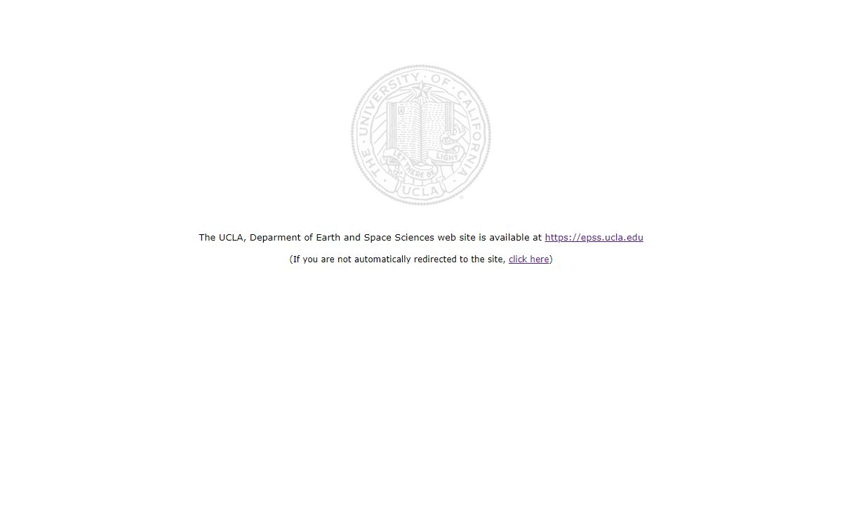 UCLA - Department of Earth and Space Sciences - Redirect Page