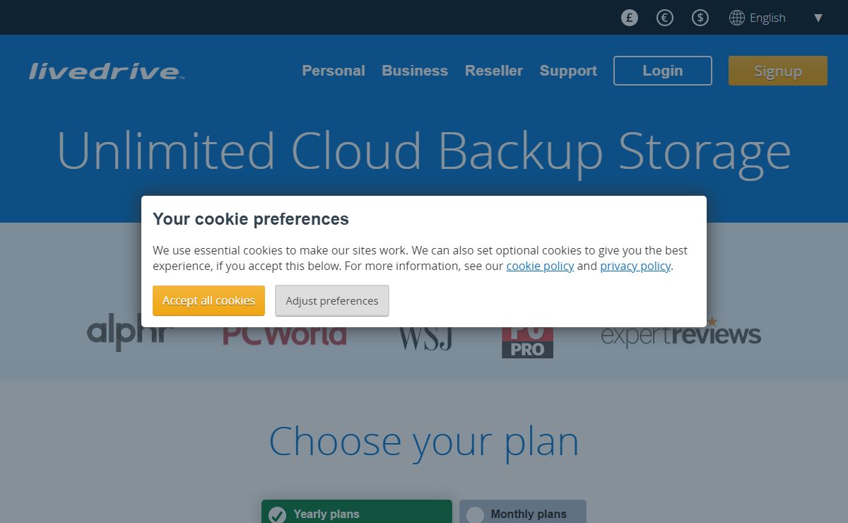 Unlimited Cloud Storage & Online Backup | Livedrive
