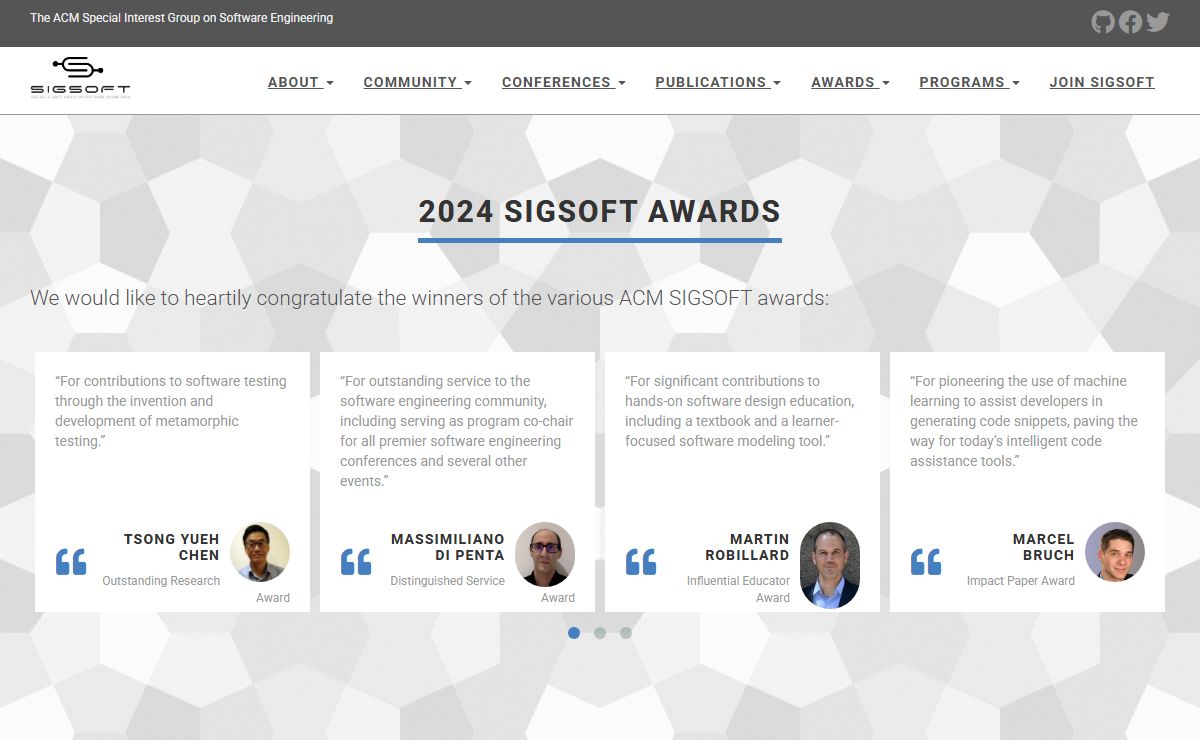 The ACM Special Interest Group on Software Engineering