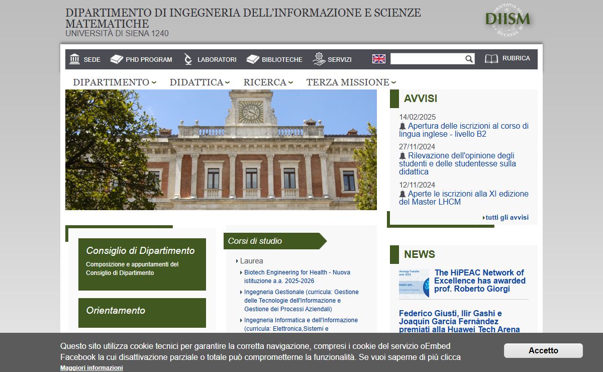 Dipartimento di Ingegneria dell’informazione e scienze matematiche