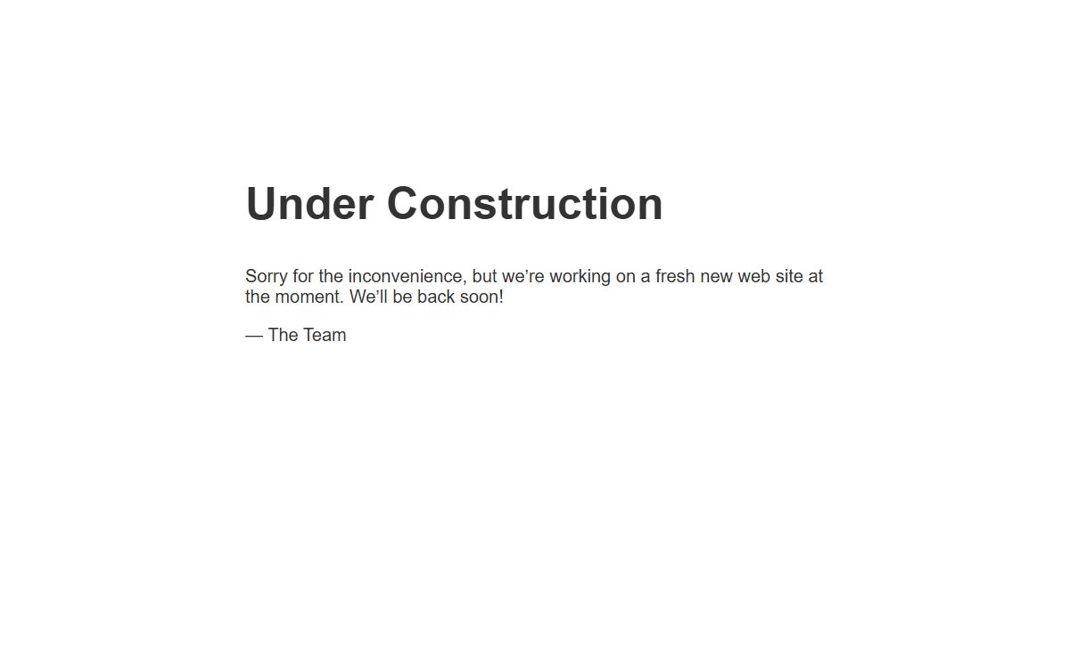 Under Construction