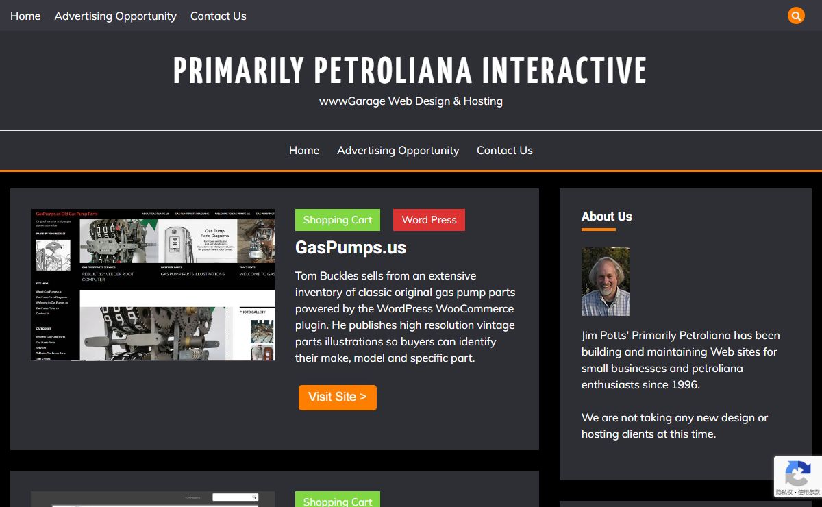 Primarily Petroliana Interactive – wwwGarage Web Design & Hosting
