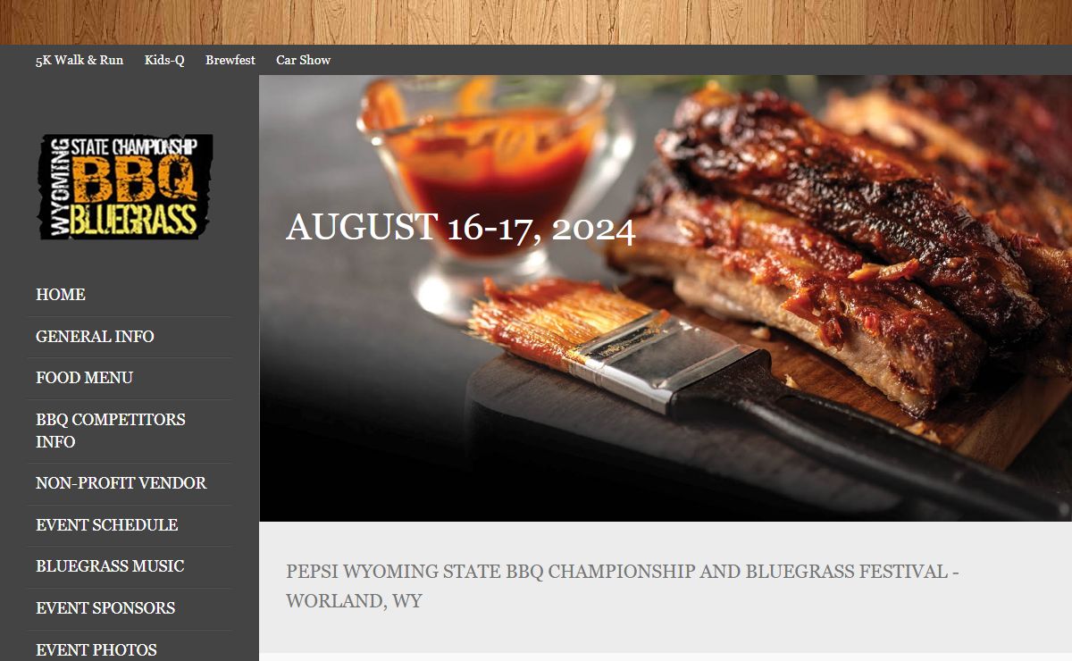 Pepsi Wyoming State BBQ Championship and Bluegrass Festival – Bluegrass music and BBQ Competition