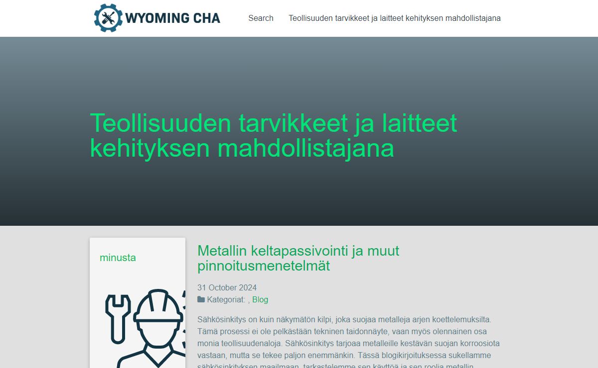 Teollisuuden tarvikkeet ja laitteet kehityksen mahdollistajana
