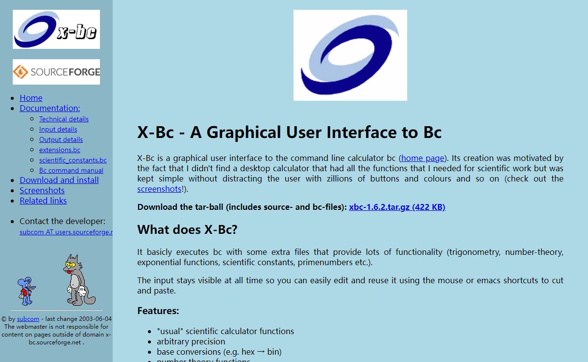 X-Bc - a GUI to bc, a scientific calculator