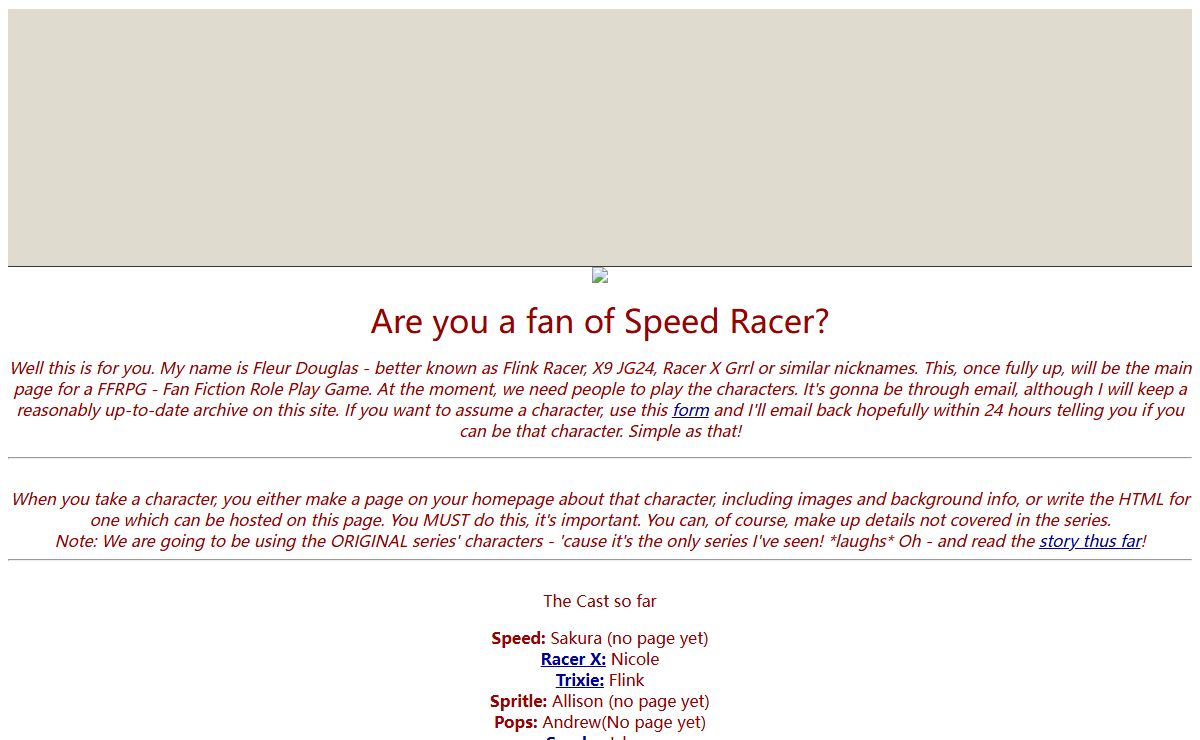 Speed Racer roleplay