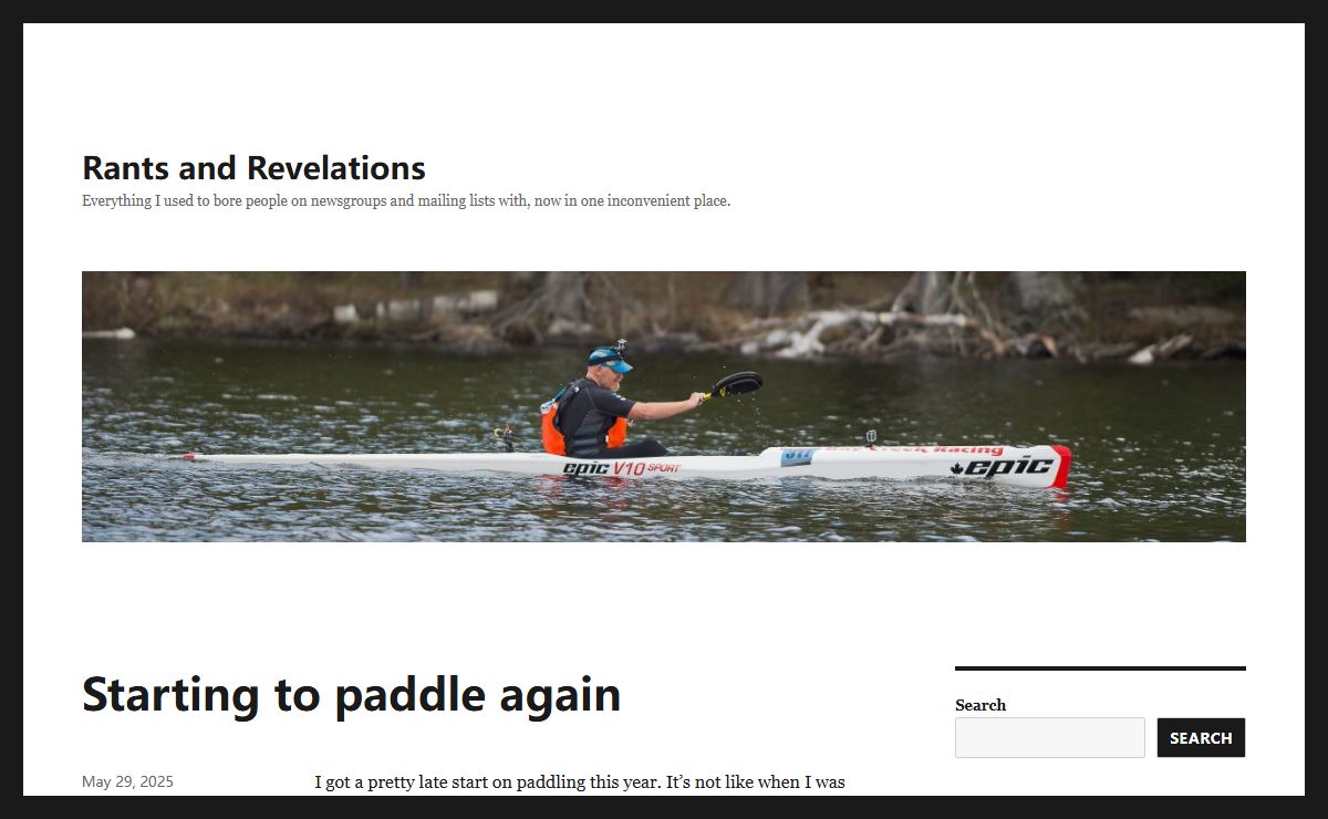 Rants and Revelations – Everything I used to bore people on newsgroups and mailing lists with, now in one inconvenient place.