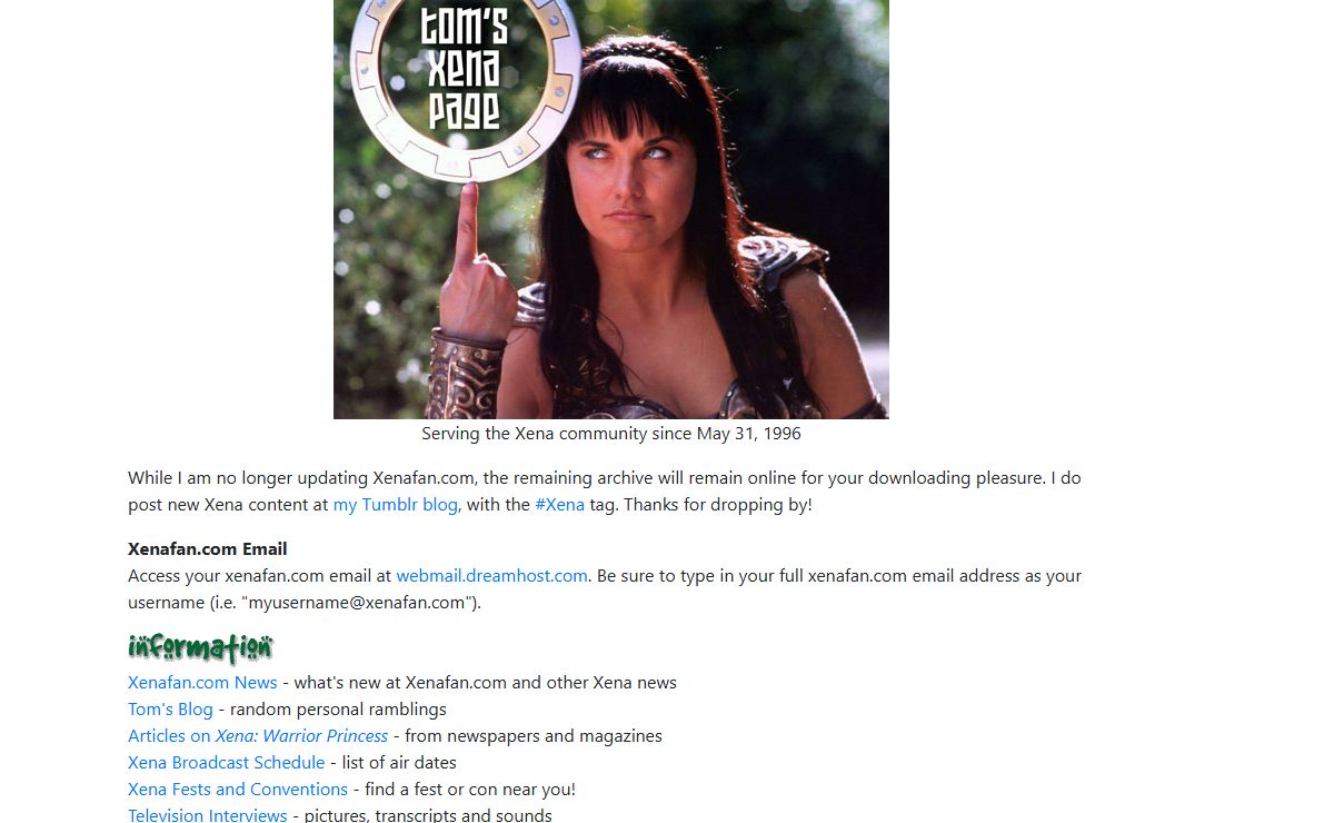 Tom's Xena Page - Your Source For Xena Downloads - www.xenafan.com
