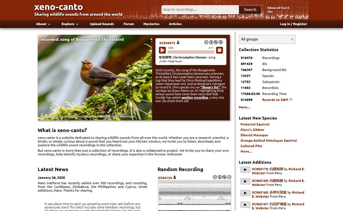 xeno-canto :: Sharing wildlife sounds from around the world