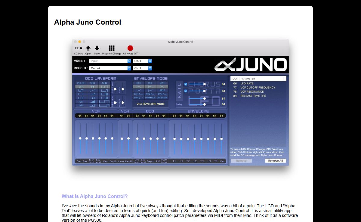 Alpha Juno Control