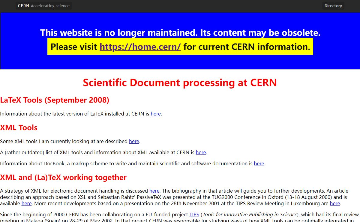 CERN IT/UDS Scientific Text Processing (LaTeX and XML)