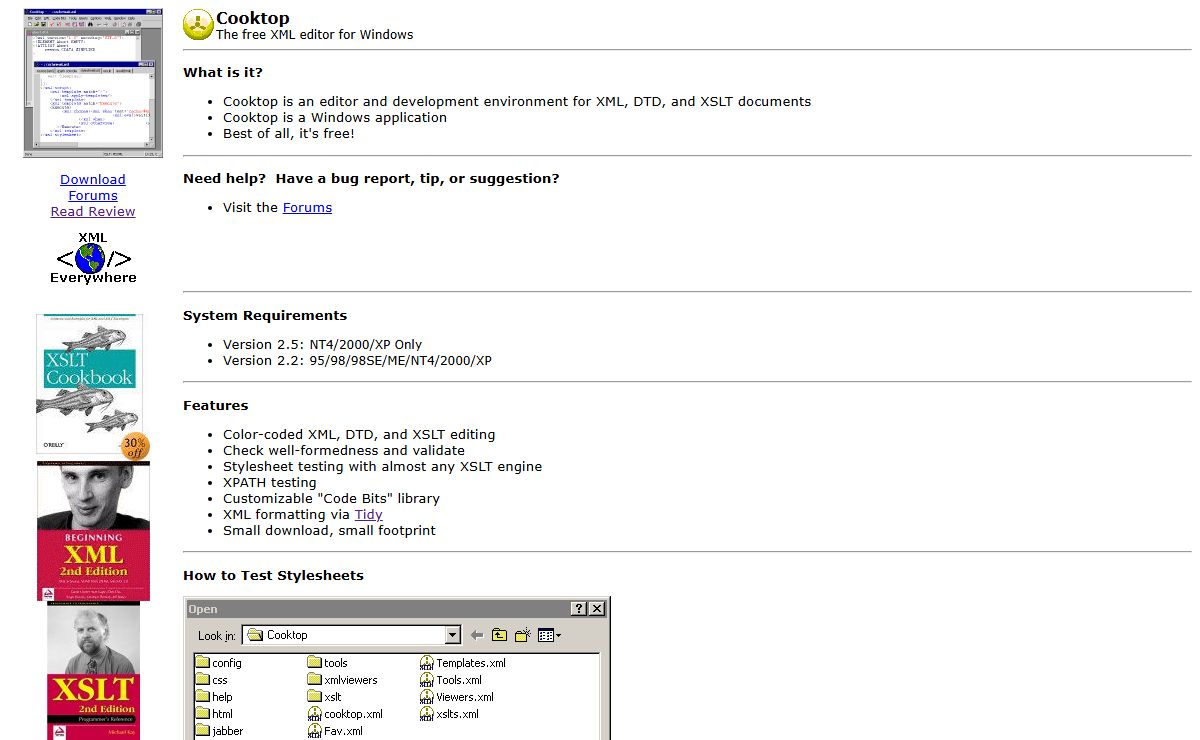 Cooktop:  The free XML editor for Windows
