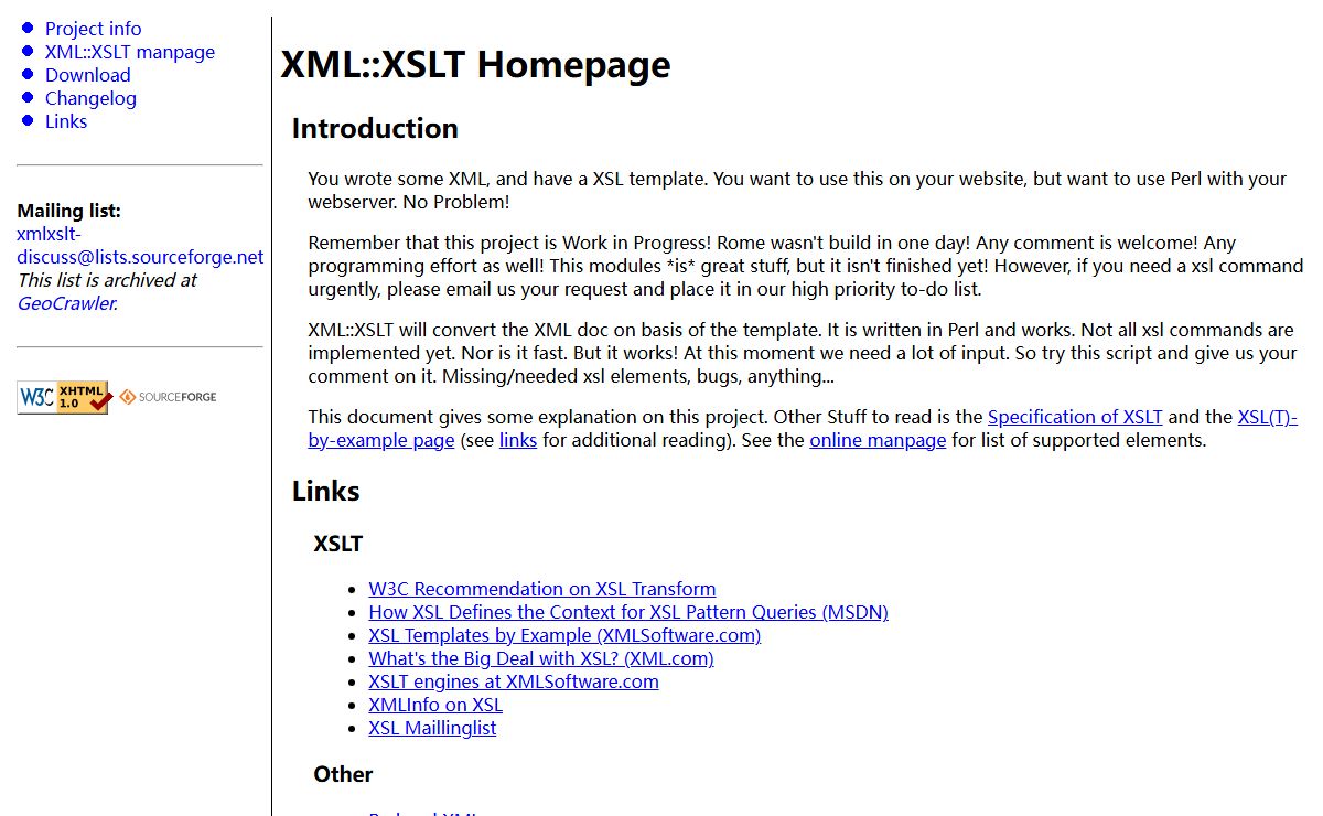 XML::XSLT homepage