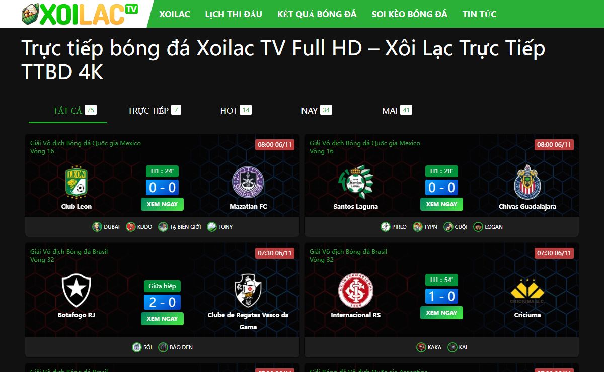 Xoilac TV - Trực tiếp bóng đá Xoilac Full HD - TTBD 2024