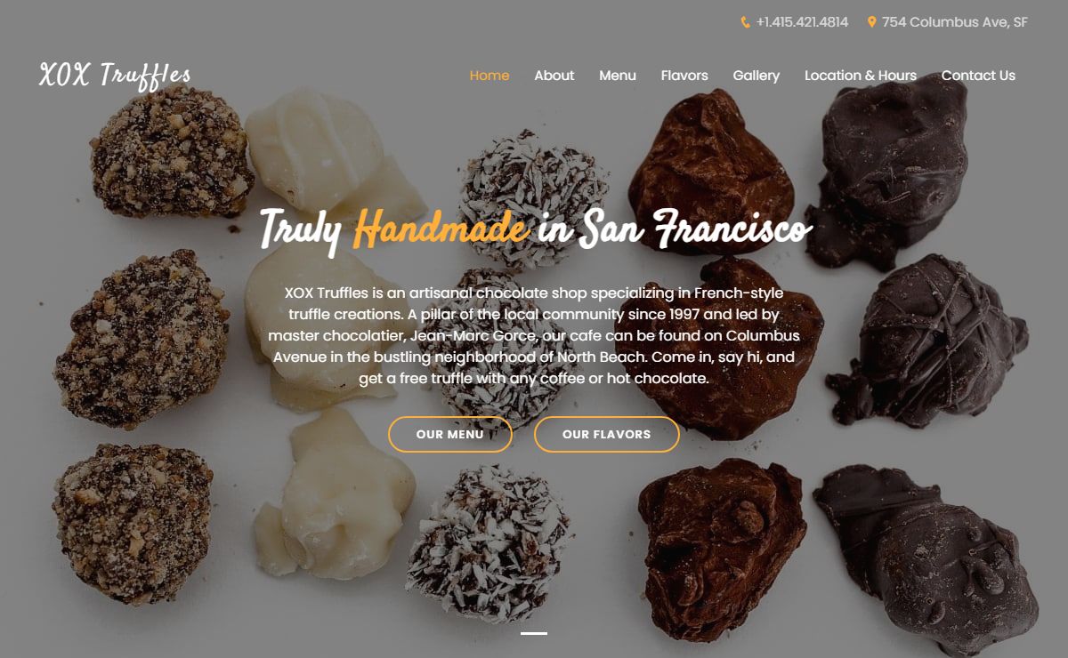 XOX Truffles | Local Chocolate & Coffee Cafe in San Francisco