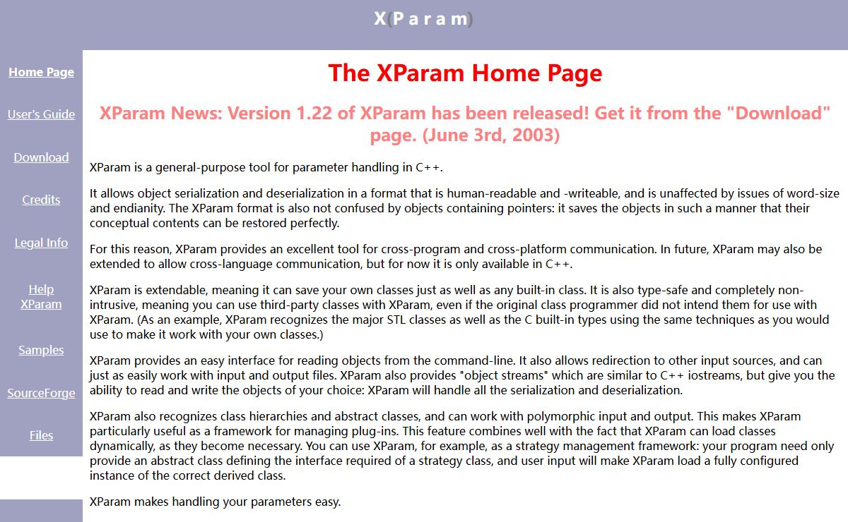 XParam - The Solution to Parameter Handling
