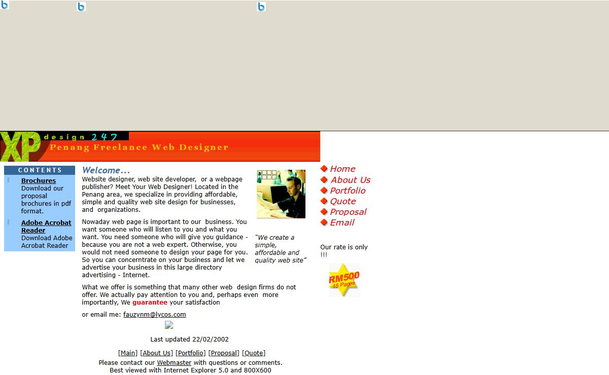 Penang Freelance Web Designer