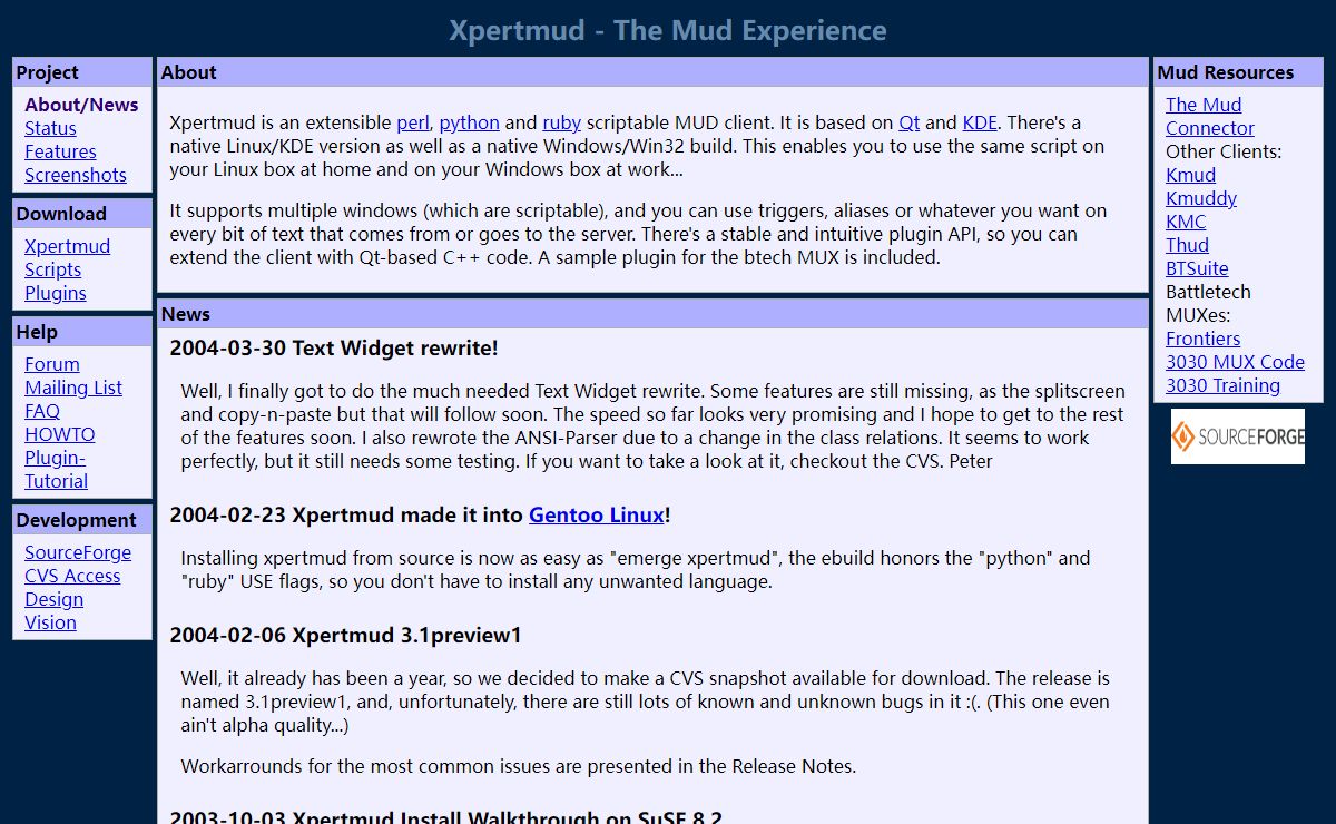 Xpertmud - Linux KDE and Windows MUD Client