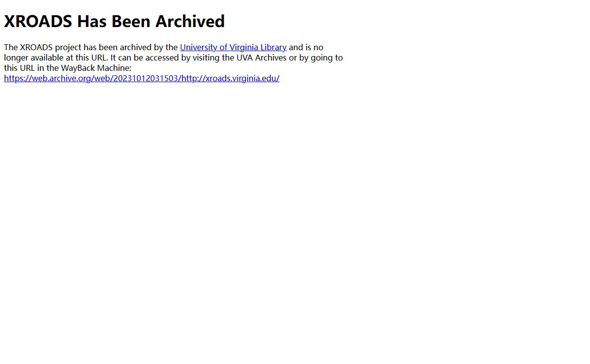XROADS Has Been Archived