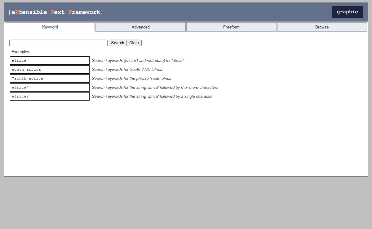 XTF: Search Form