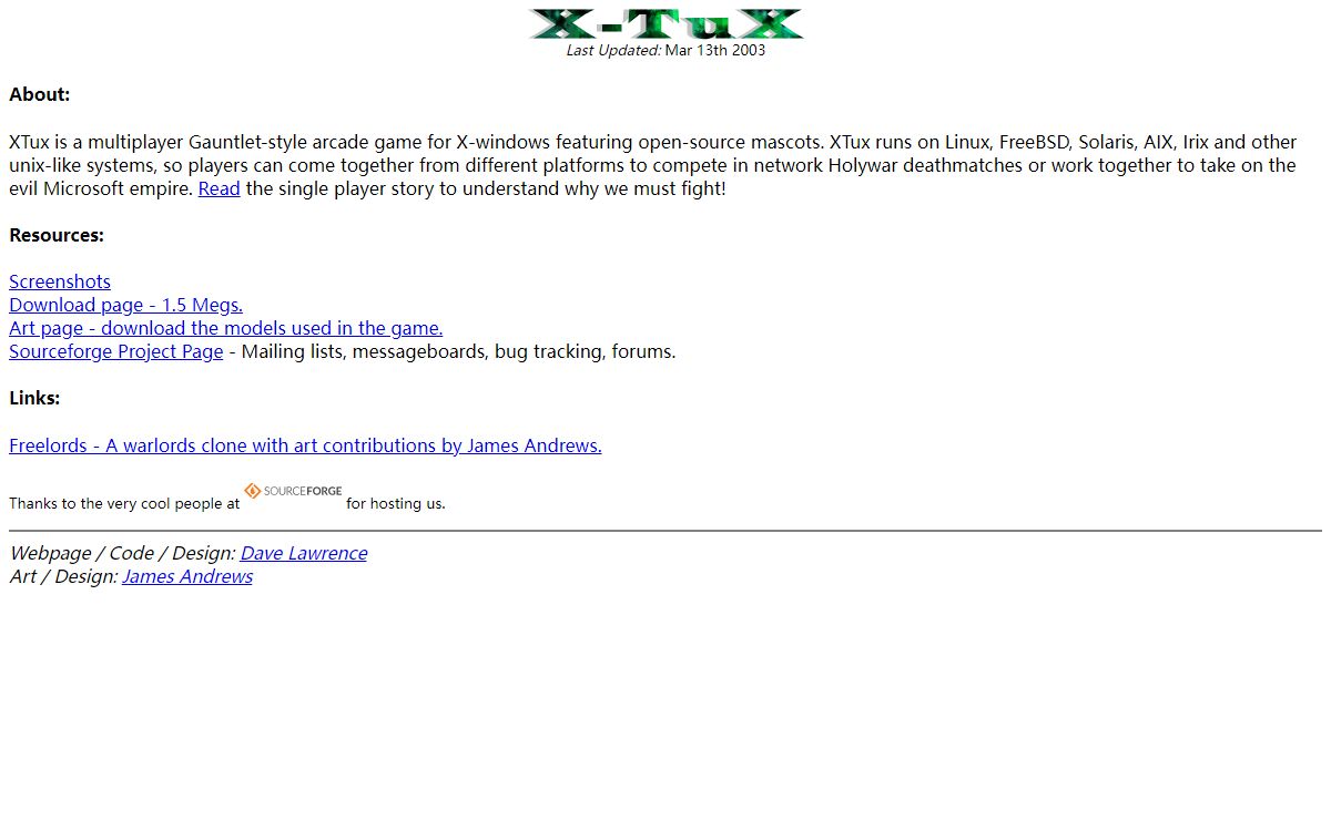 XTux homepage