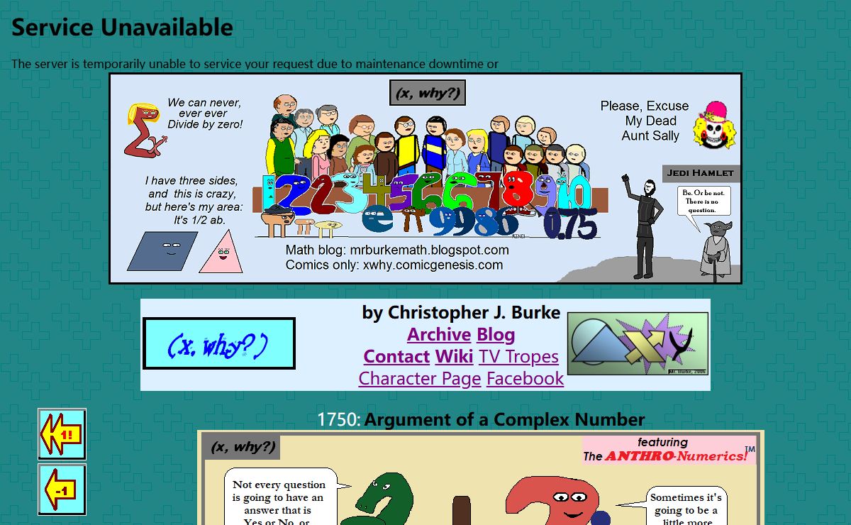 (x, why?) - a webcomic of math humor, school life and general geekiness - Friday , July 16 , 2021