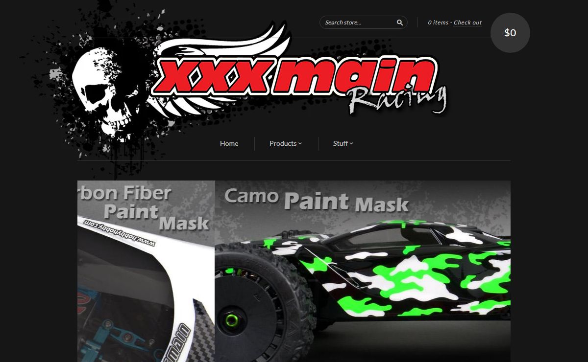 xxx main Racing - RC Car Paint Masks, Decals, Numbers, and Graphics