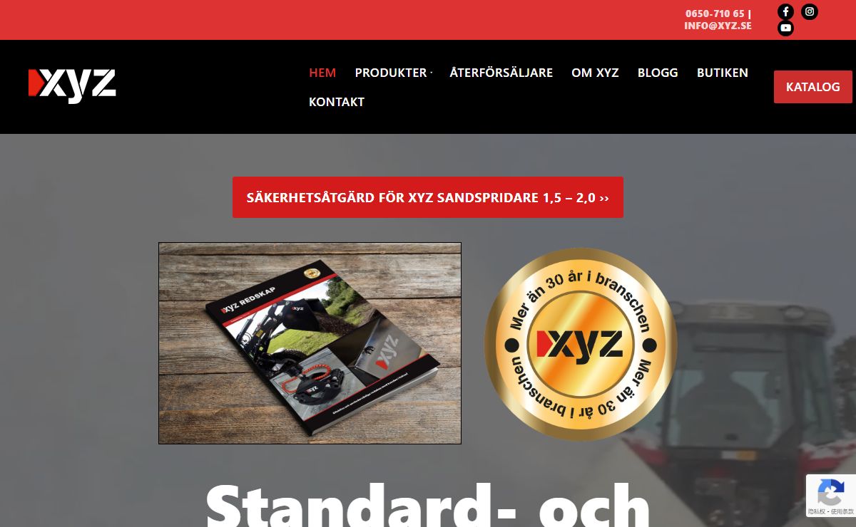 XYZ - Standard- och proffsredskap för lantbruk och entreprenad