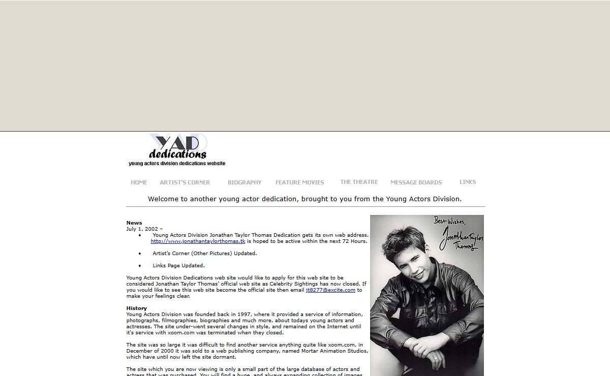 YAD - Dedications (Jonathan Taylor Thomas)