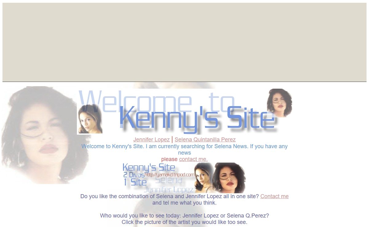 Kenny's Site- Entrance Page