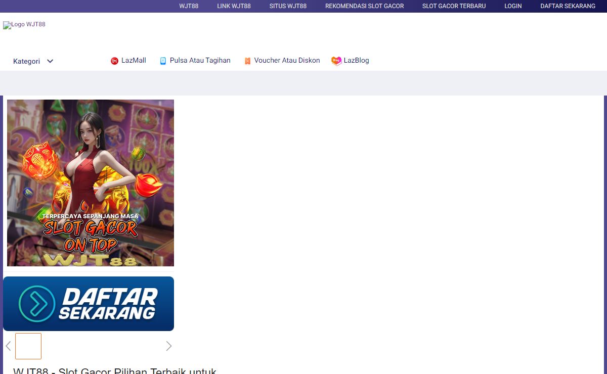 WJT88 - Slot Gacor Pilihan Terbaik untuk Pengalaman Bermain Slot Online.