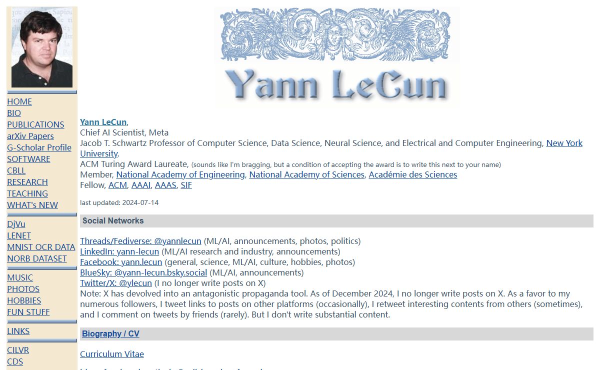 Yann LeCun's Home Page