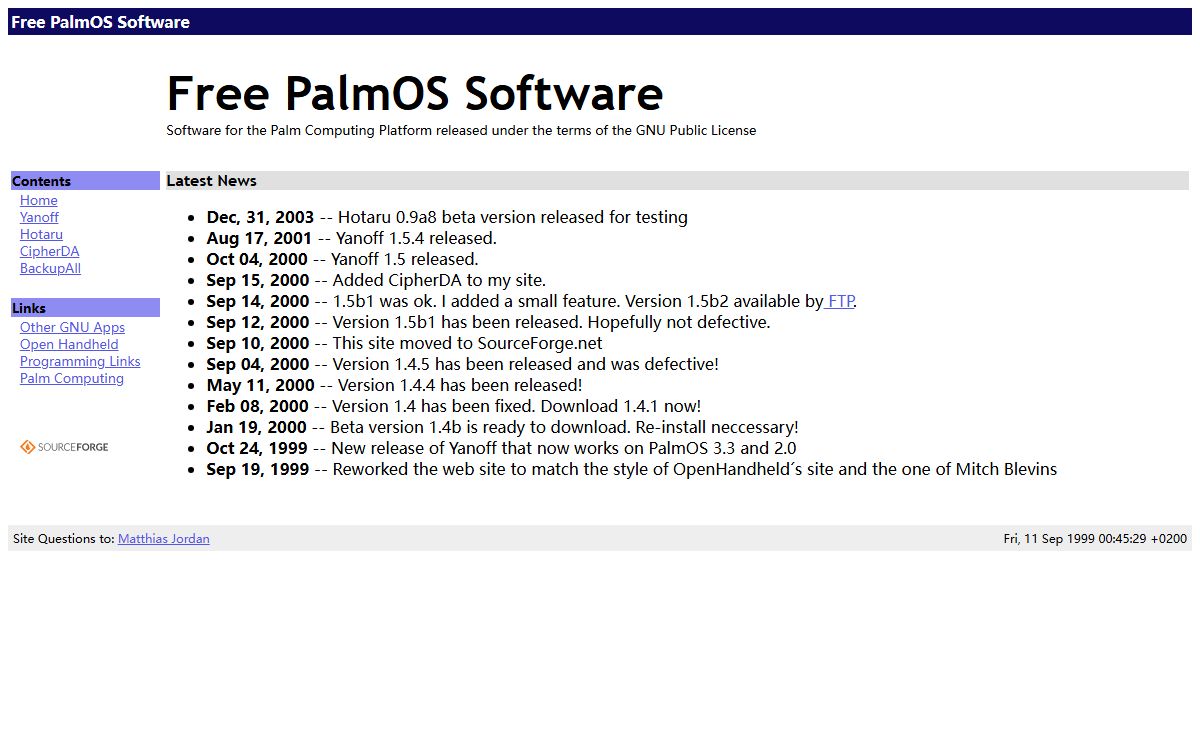 Free PalmOS Software by Matthias Jordan