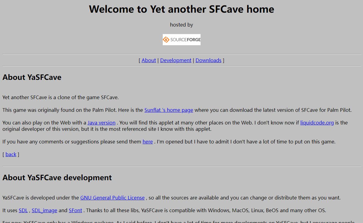 Yet Another SFCave home page