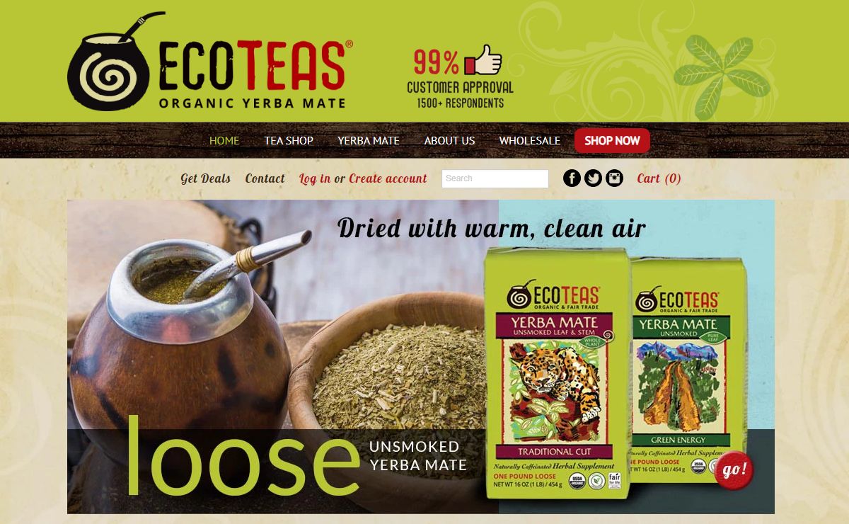 EcoTeas Yerba Mate | Organic & Unsmoked – ECOTEAS